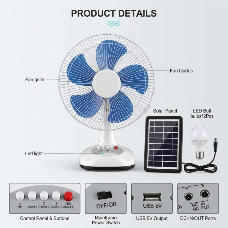 solar powered fan with light 202605271222